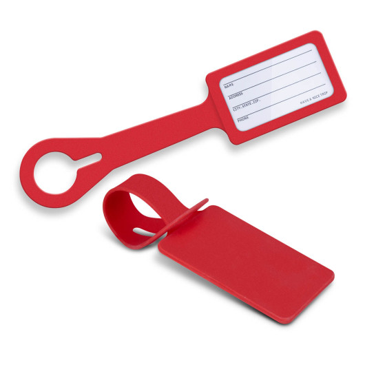 Red Silicone Luggage Tags